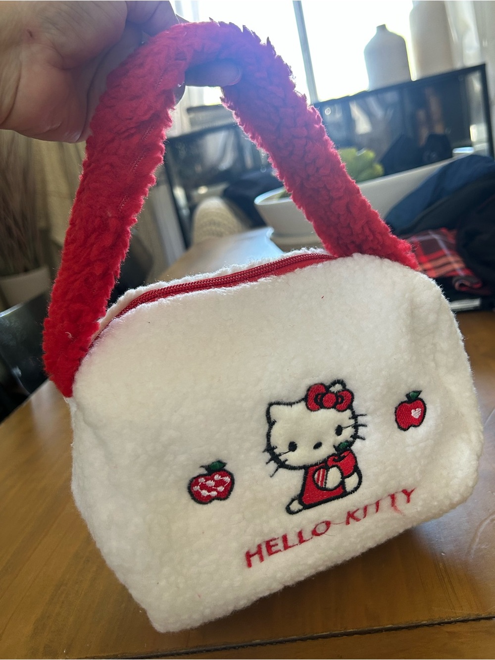 NWOT Hello Kitty Plush  Handbag - White & Red
